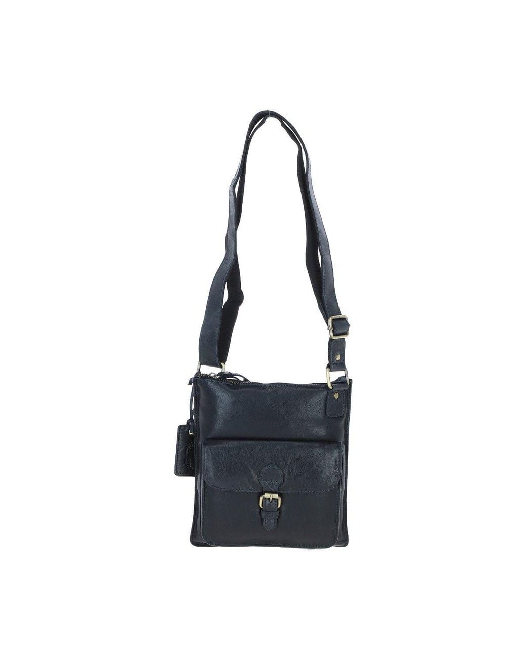 Ashwood Leather Blue Vintage Small Leather Shoulder Bag