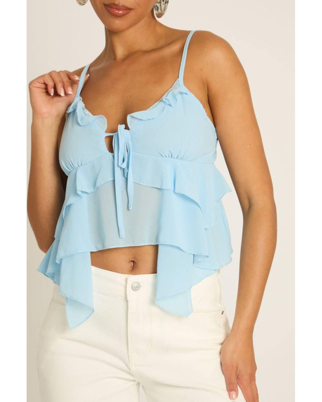 Rebellious Fashion Blue Denim Wide Leg Jeans