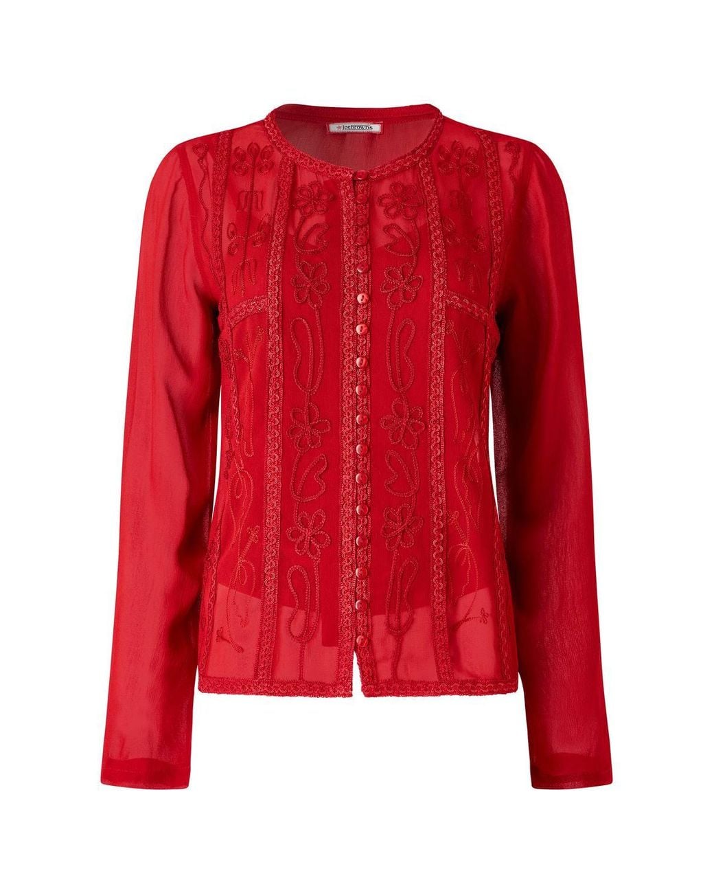 Joe Browns Emily Embroidered Button Through Blouse With Cami