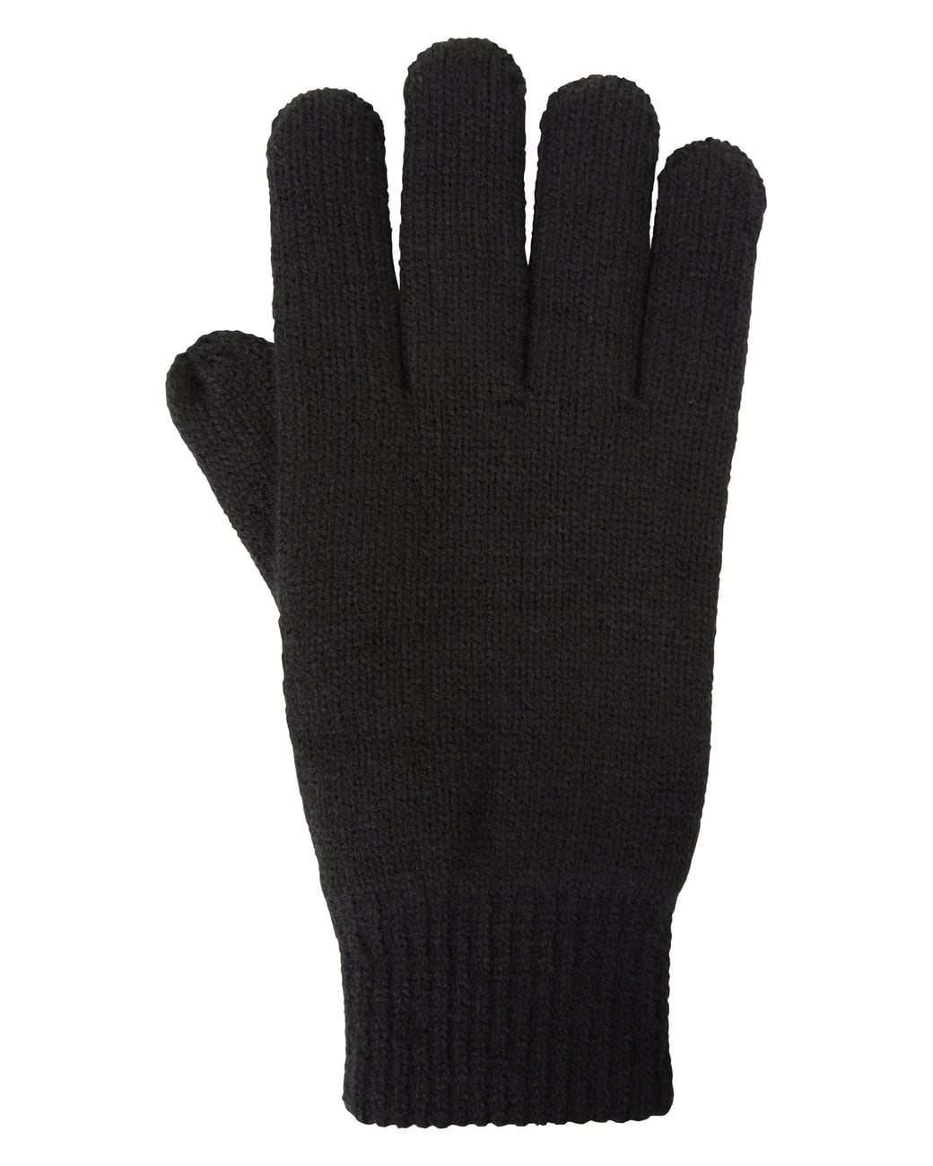 Mountain Warehouse Black Double Lined Warm Soft Lightweight Knitted Skiing Winter Gloves for men