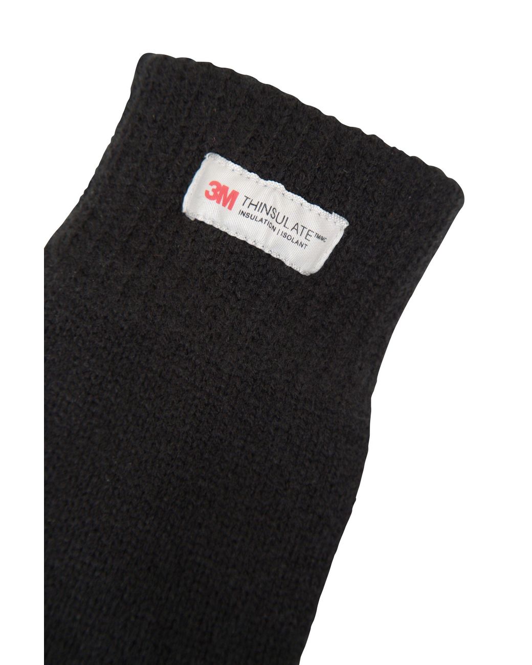 Mountain Warehouse Black Double Lined Warm Soft Lightweight Knitted Skiing Winter Gloves for men
