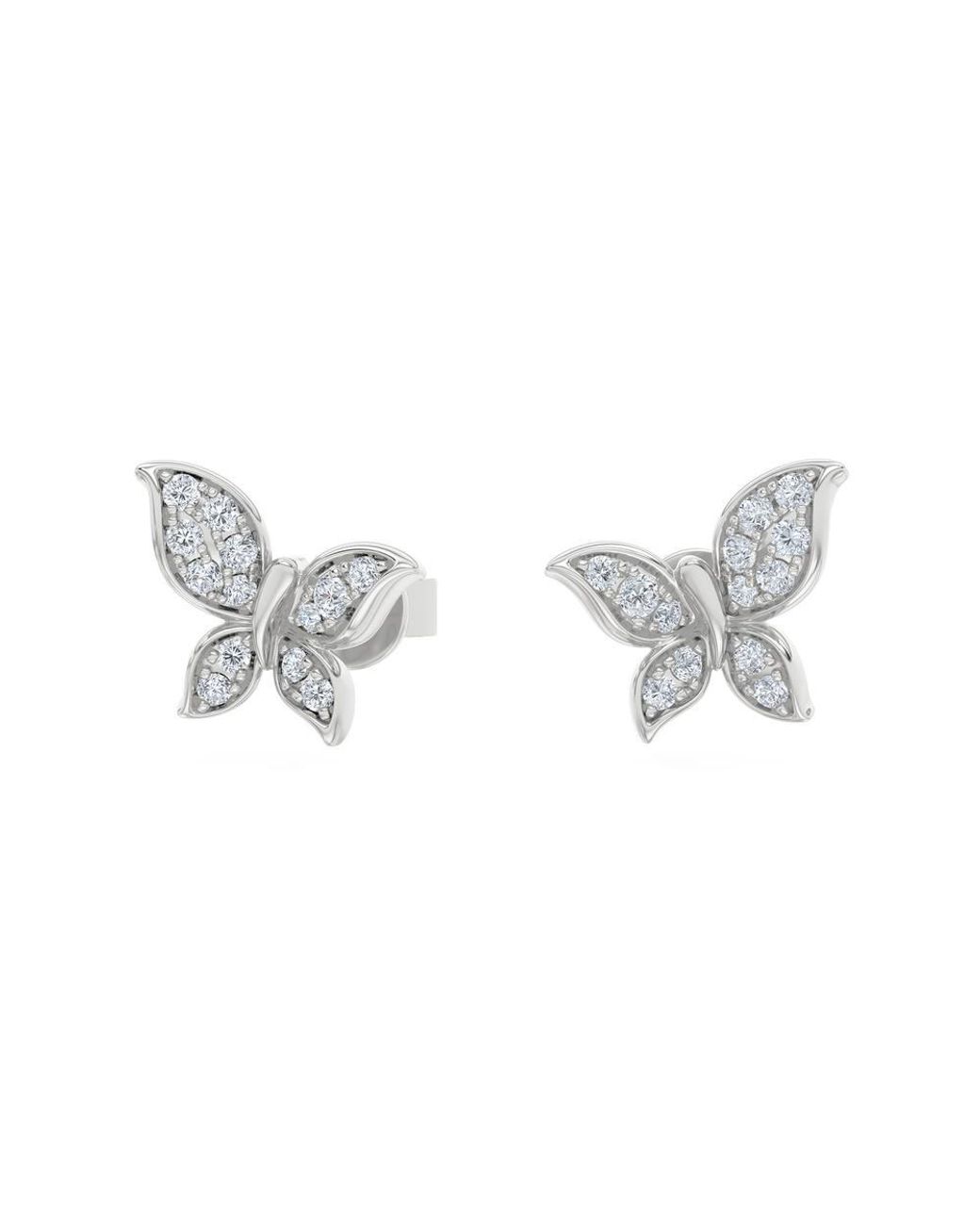 The Diamond Store Metallic Papillon 0.15Ct Lab Diamond Stud Earrings