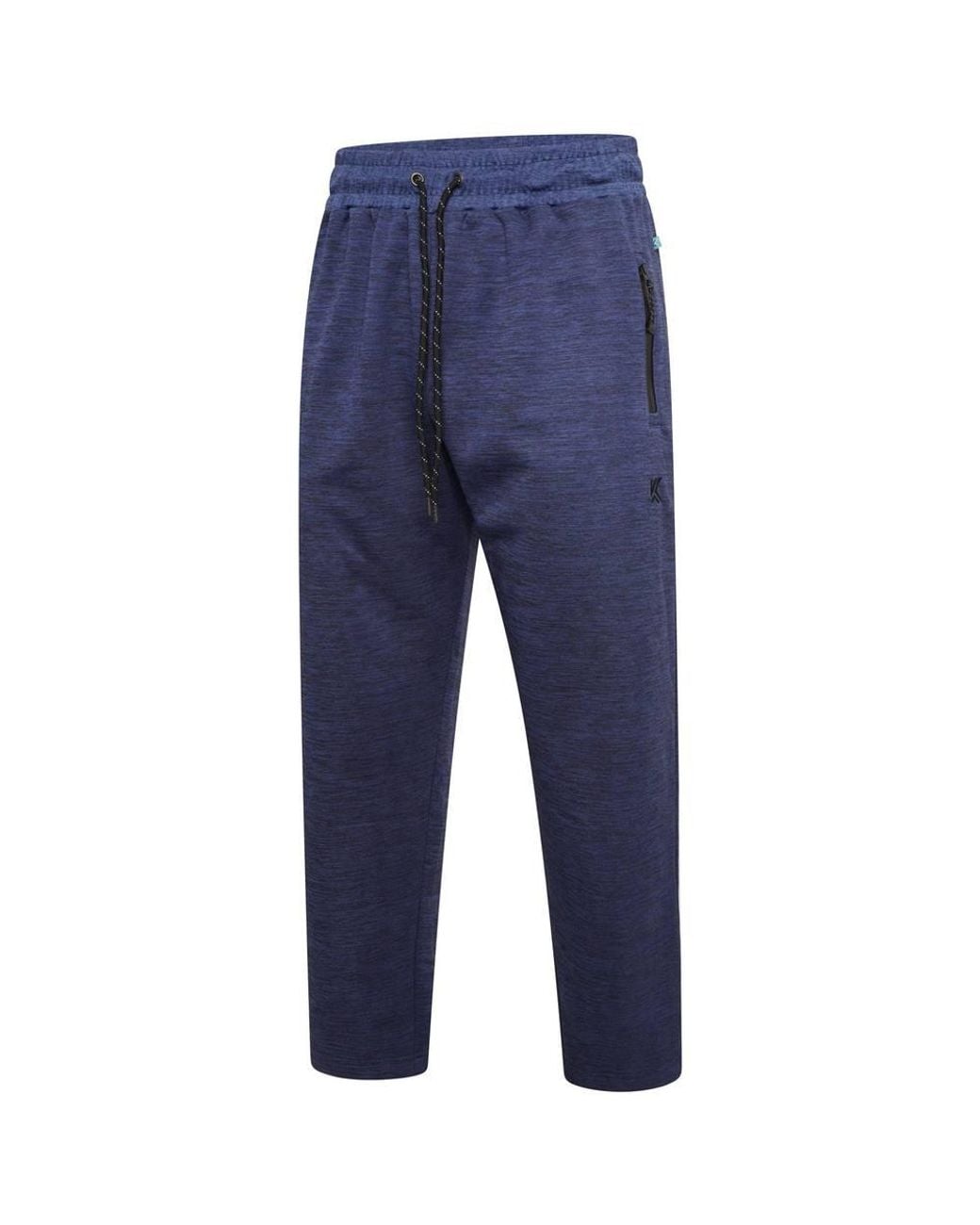 KAM Jeanswear Blue Active Performance Marl Sports Jog Pants For for men