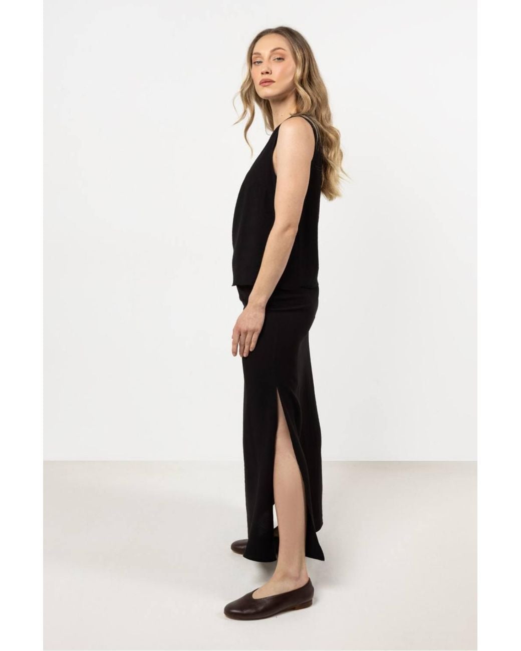 Love Lace Black Elegant V Neck Blouse With Wide Straps Style 212206