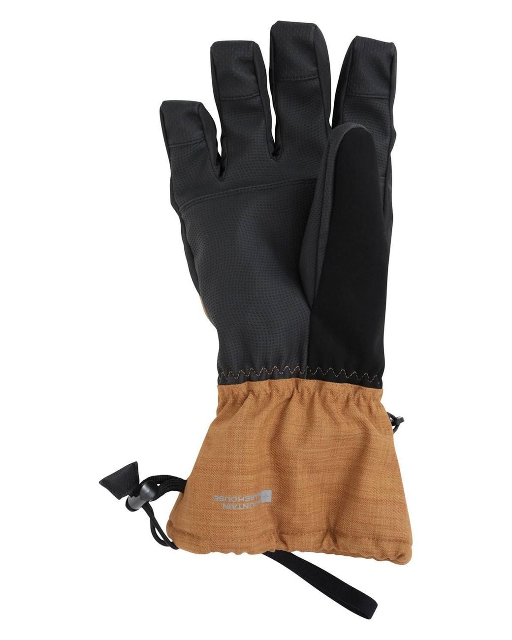 Mountain Warehouse Black 'Lodge' Warm Soft Lightweight Snowproof Textured Skiing Winter Gloves for men
