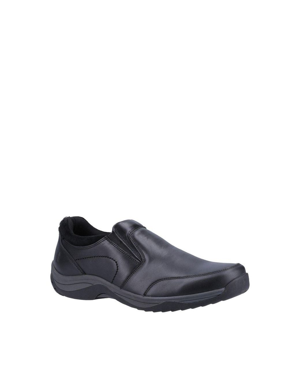 Hush Puppies Black 'Donald' Classic Slip On Shoes for men