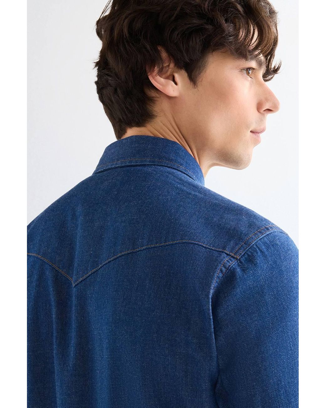 Wrangler Blue Western Shirt Caroline Creek for men