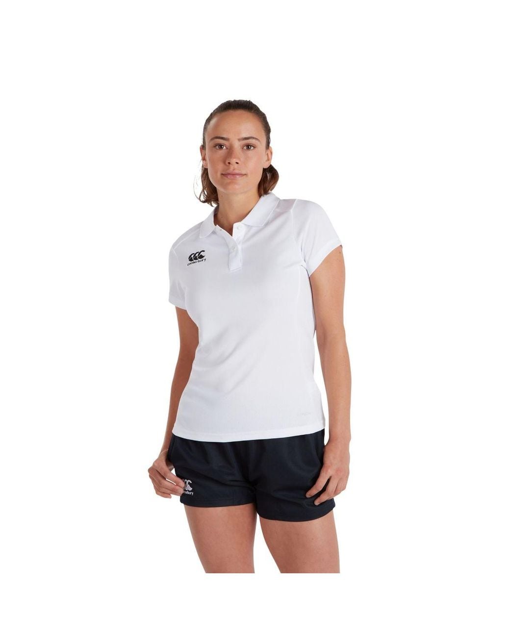 Canterbury White Club Dry Polo Shirt