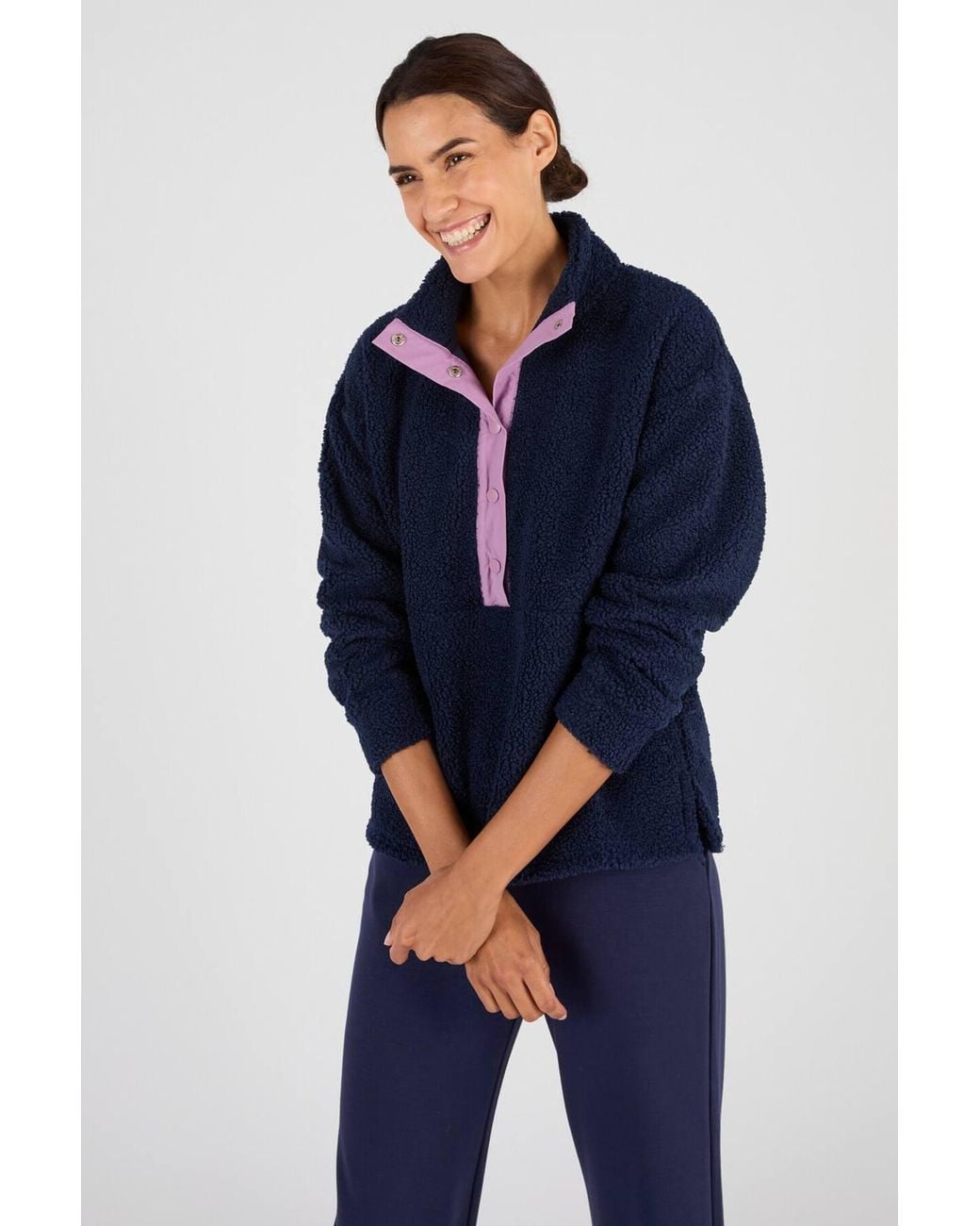 DAMART Blue Cosy Thermal Sherpa Fleece
