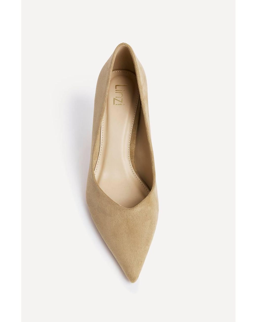 Linzi Natural Classic Faux Suede Court Heels