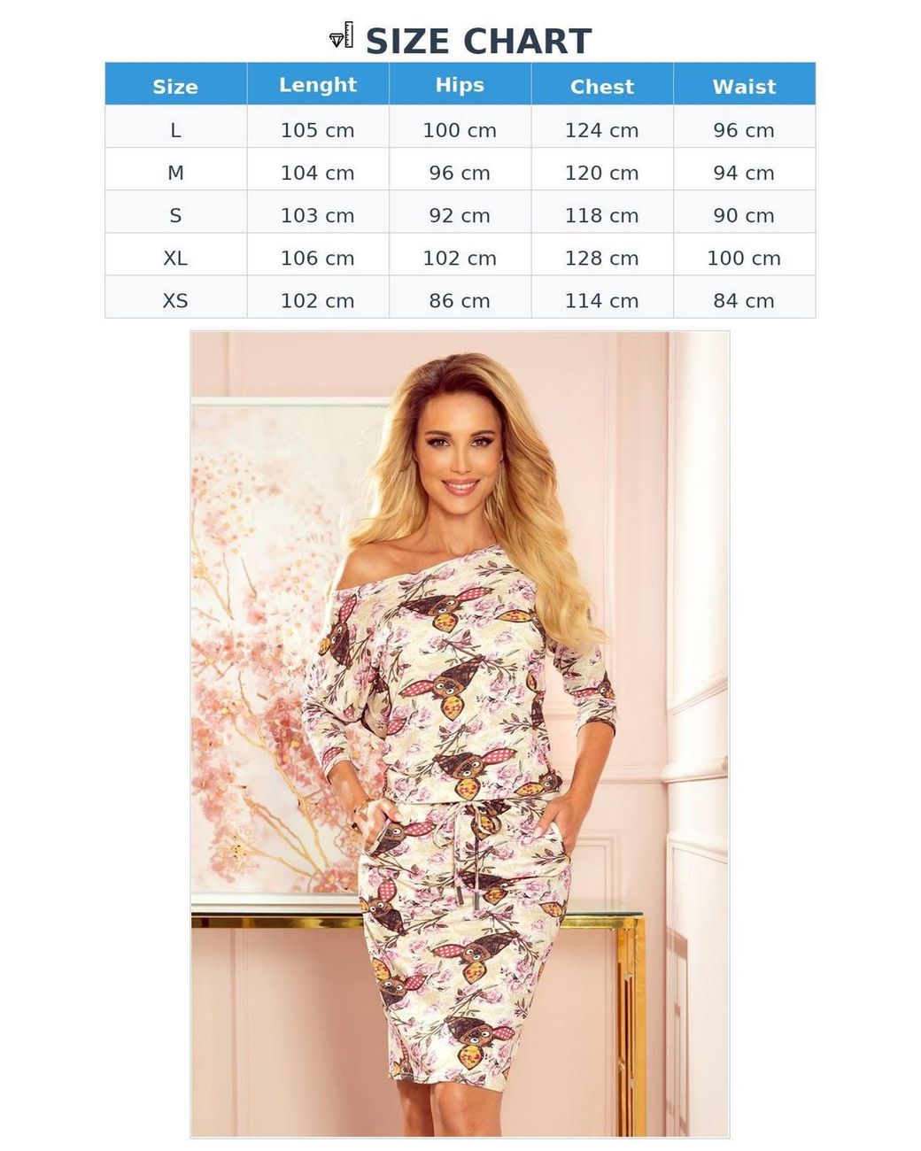 KDMD Pink Sporty Elastic Suede Rose Bat Print Dress