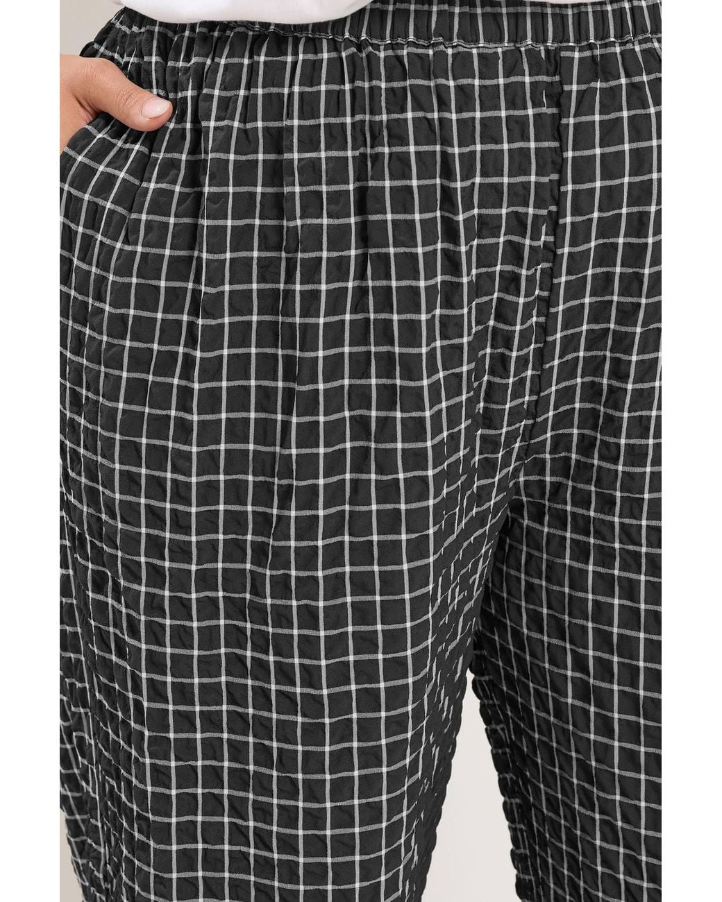 Yours Black Check Balloon Trousers