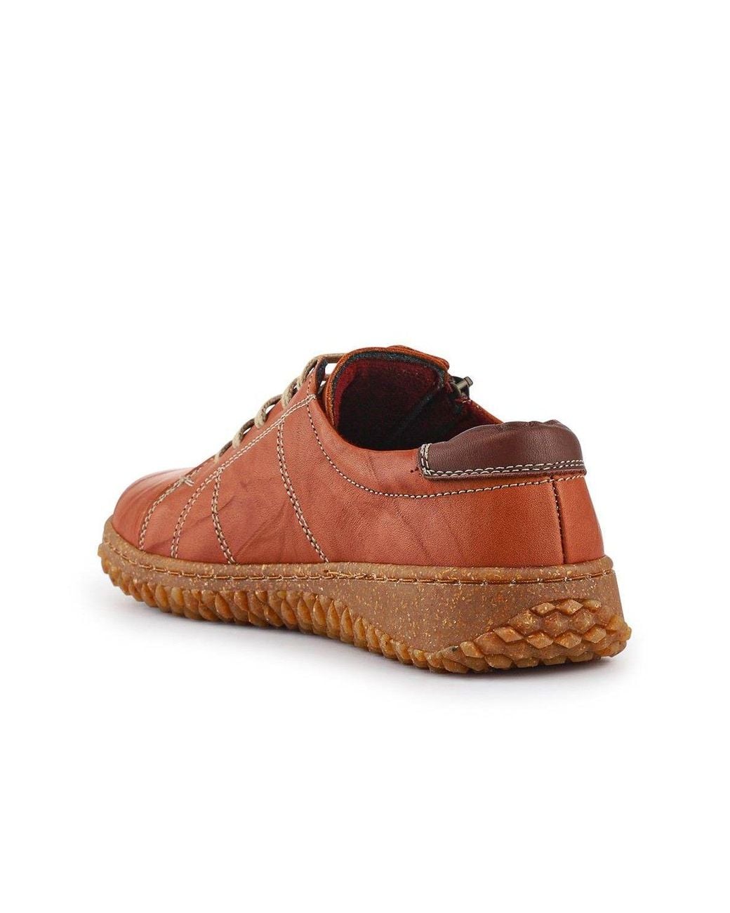 Pavers Brown Loretta Leather Trainers