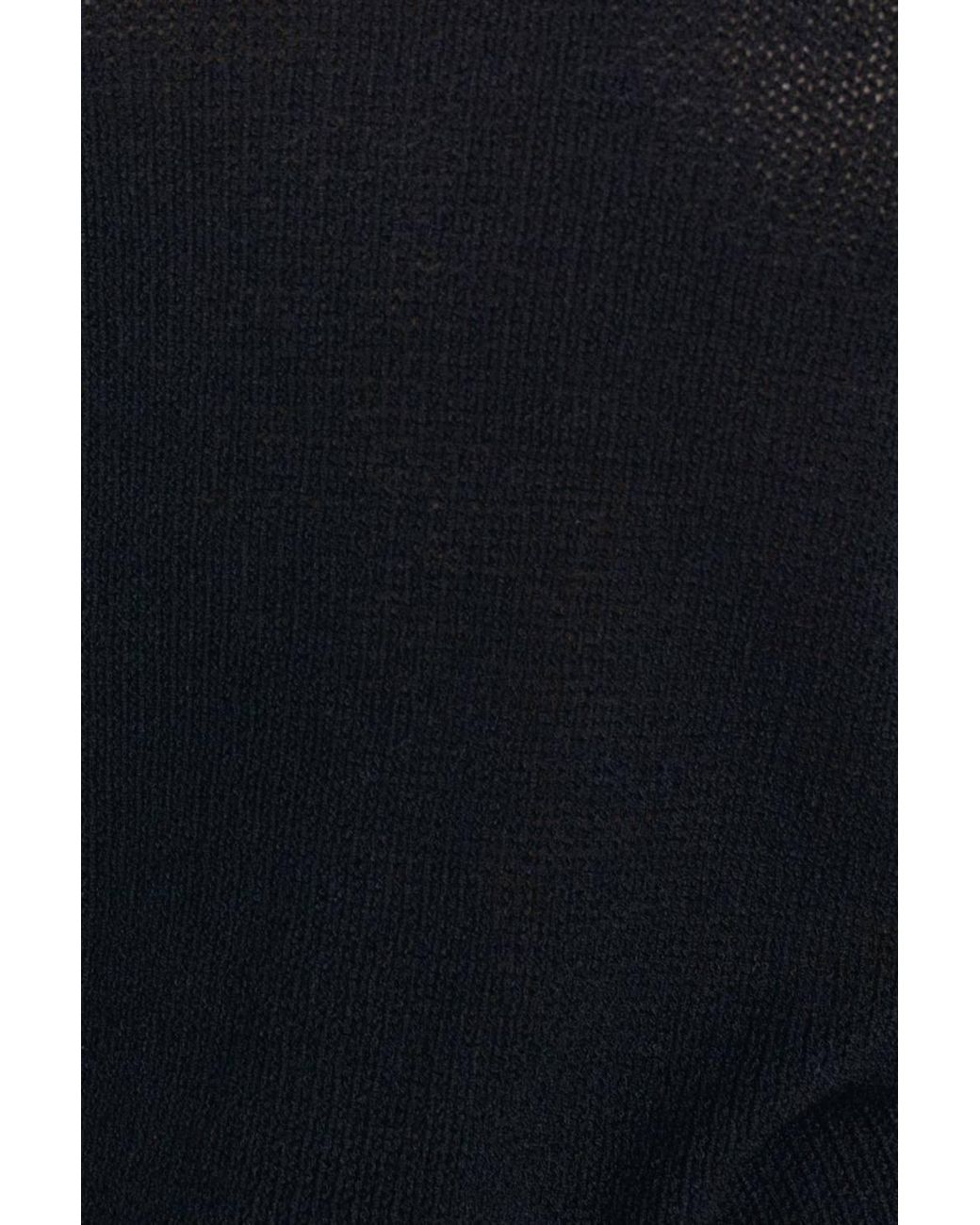 Dilvin Black Ribbed Boat-Neck Knit Sweater