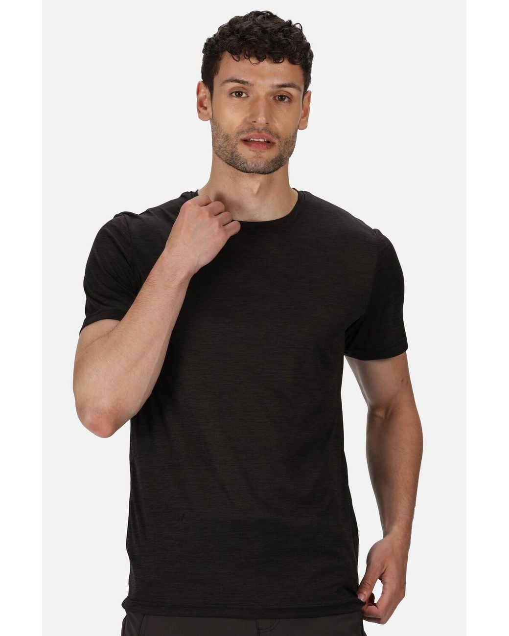 Regatta Black Fingal Edition Short Sleeved Marl T-Shirt for men