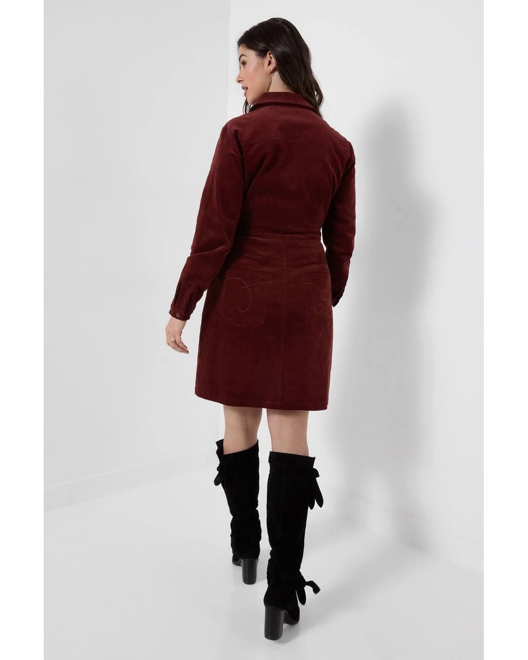 Joe Browns Red Betsy Zip Front Cord Dress