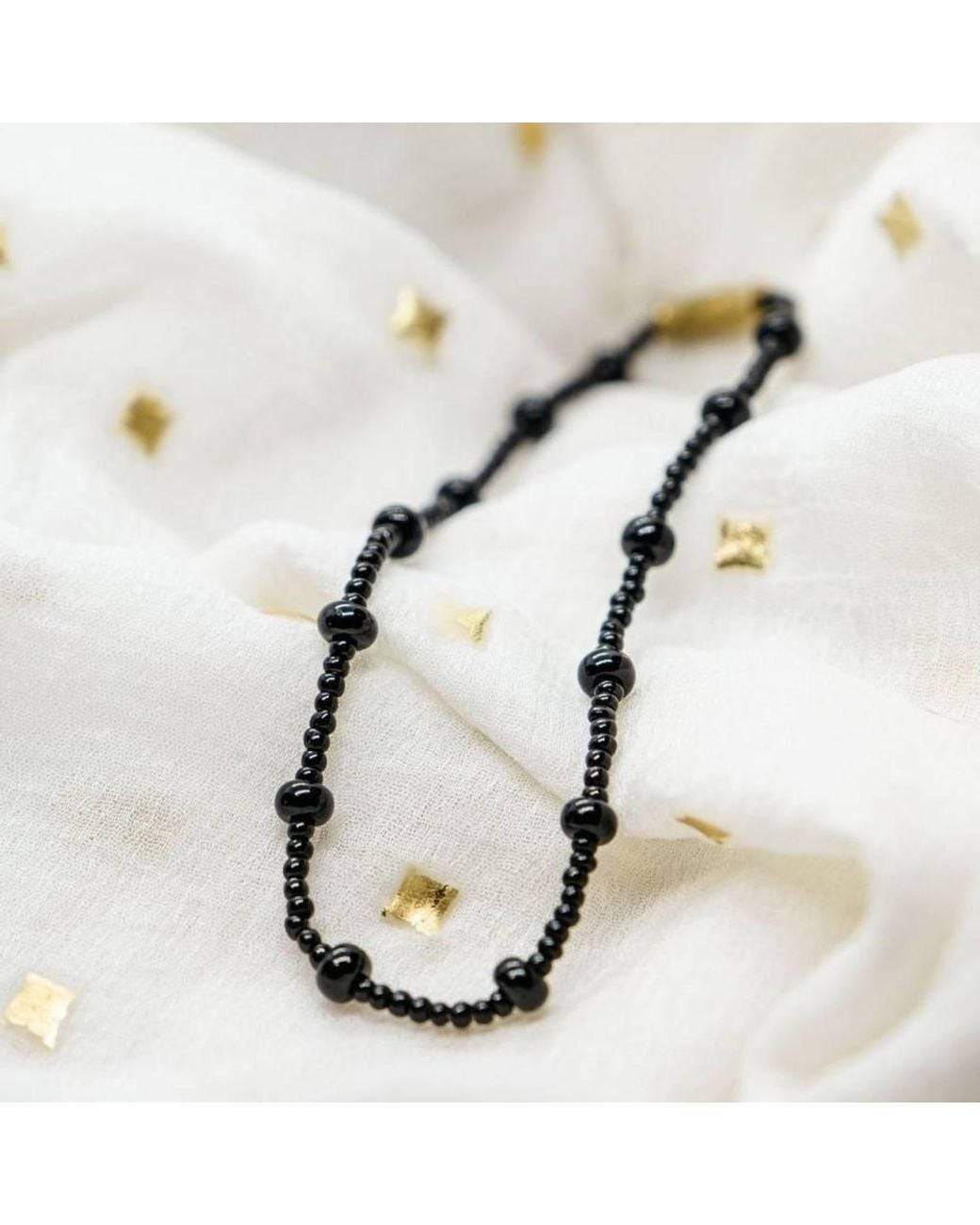 The Colourful Aura Black Adjustable Beaded Indian Nazaria Bracelet, Newborns & Adults