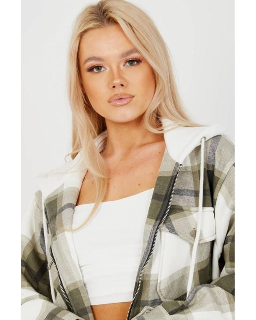 Stylewise Green Thick Checked Shacket