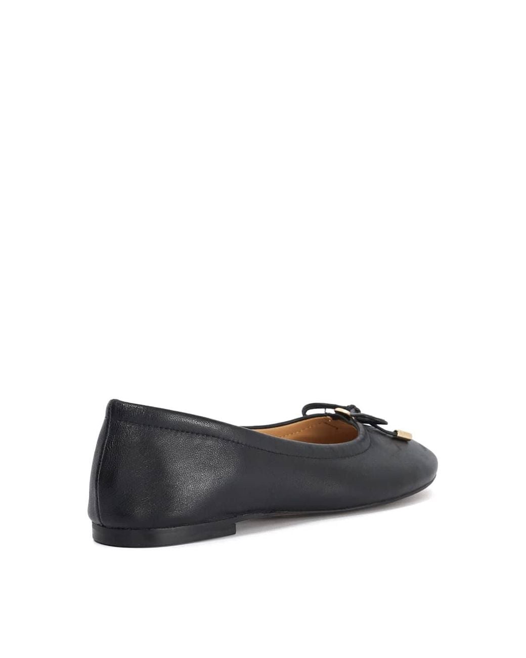 Dune White 'Hali' Leather Ballet Pumps