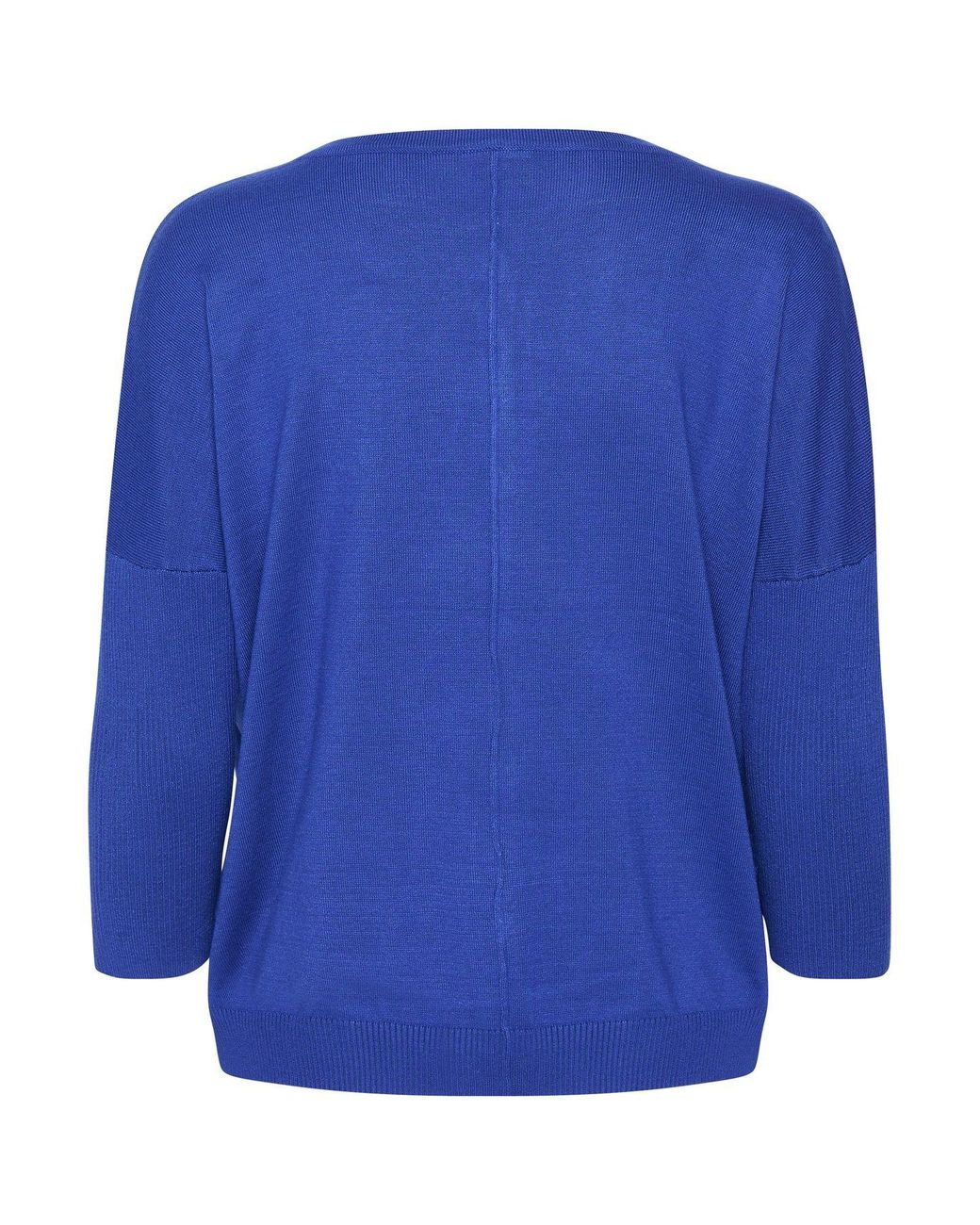Saint Tropez Blue Mila Round Neck 3/4 Sleeve Cardigan