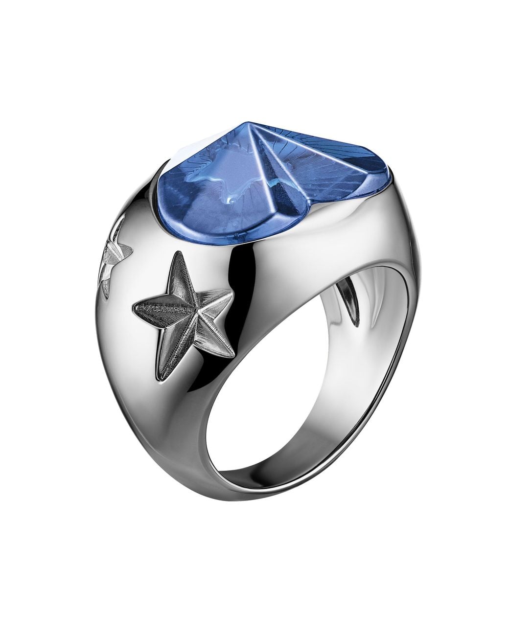Baccarat Blue Sky Heart Ring 2813088