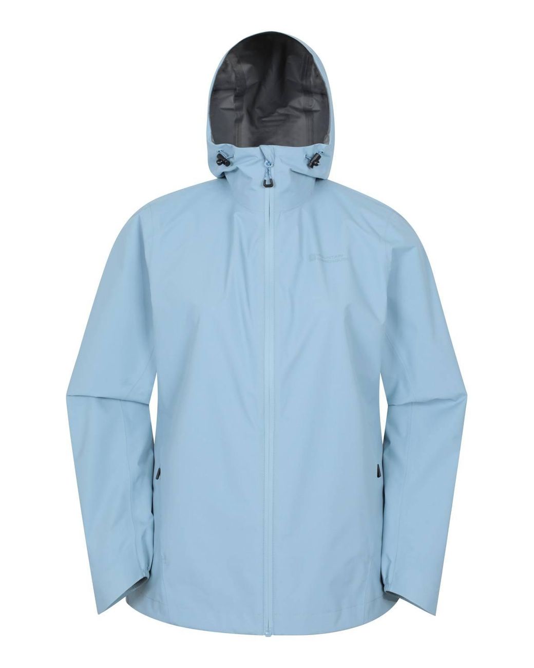 Mountain Warehouse Blue 'Aerovent' 2.5 Layer Waterproof Windproof Packable Hooded Rain Jacket