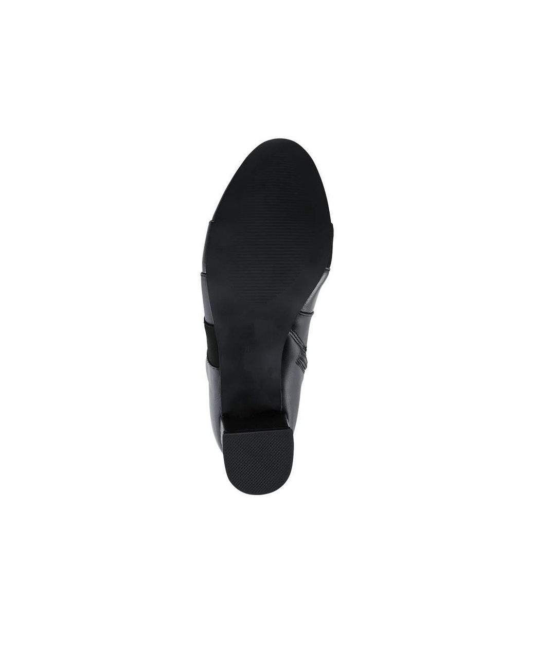 Pavers Black Block Heel Faux Leather Long Boots