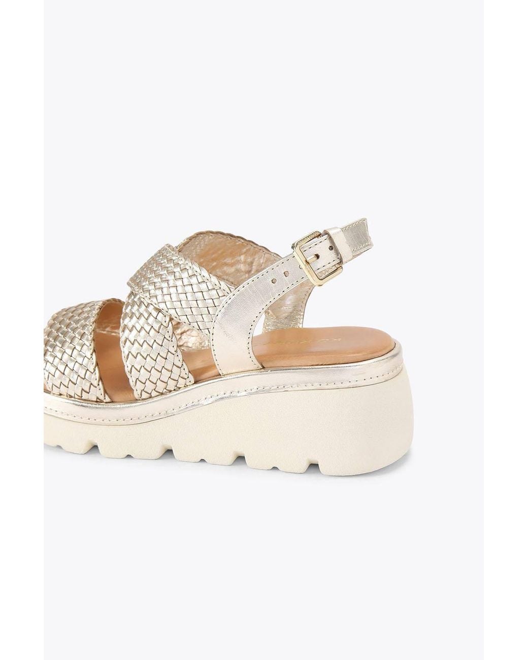 KG by Kurt Geiger Natural 'Perrie' Leather Sandals
