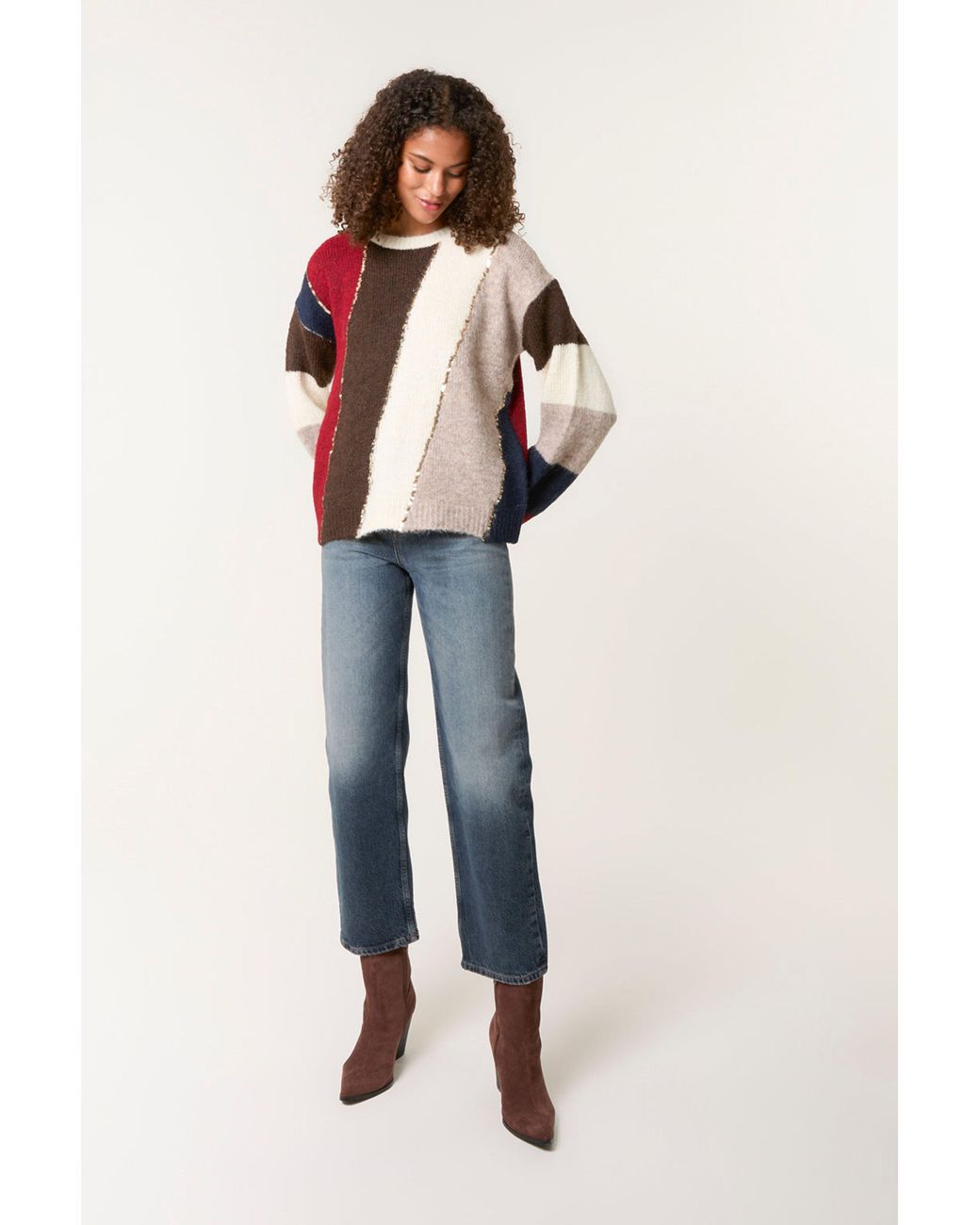 Blue Vanilla Blue Long Sleeve Round Neck Jumper
