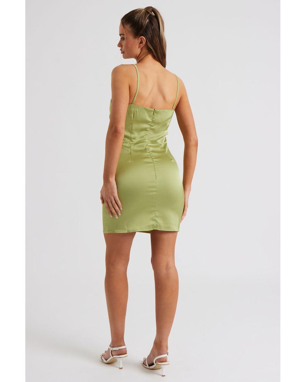 Urban Bliss Yellow Corset Midi Dress