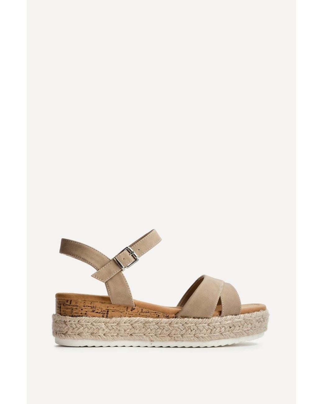 Linzi Gray Sarelli Wide Fit Flatform Sandals