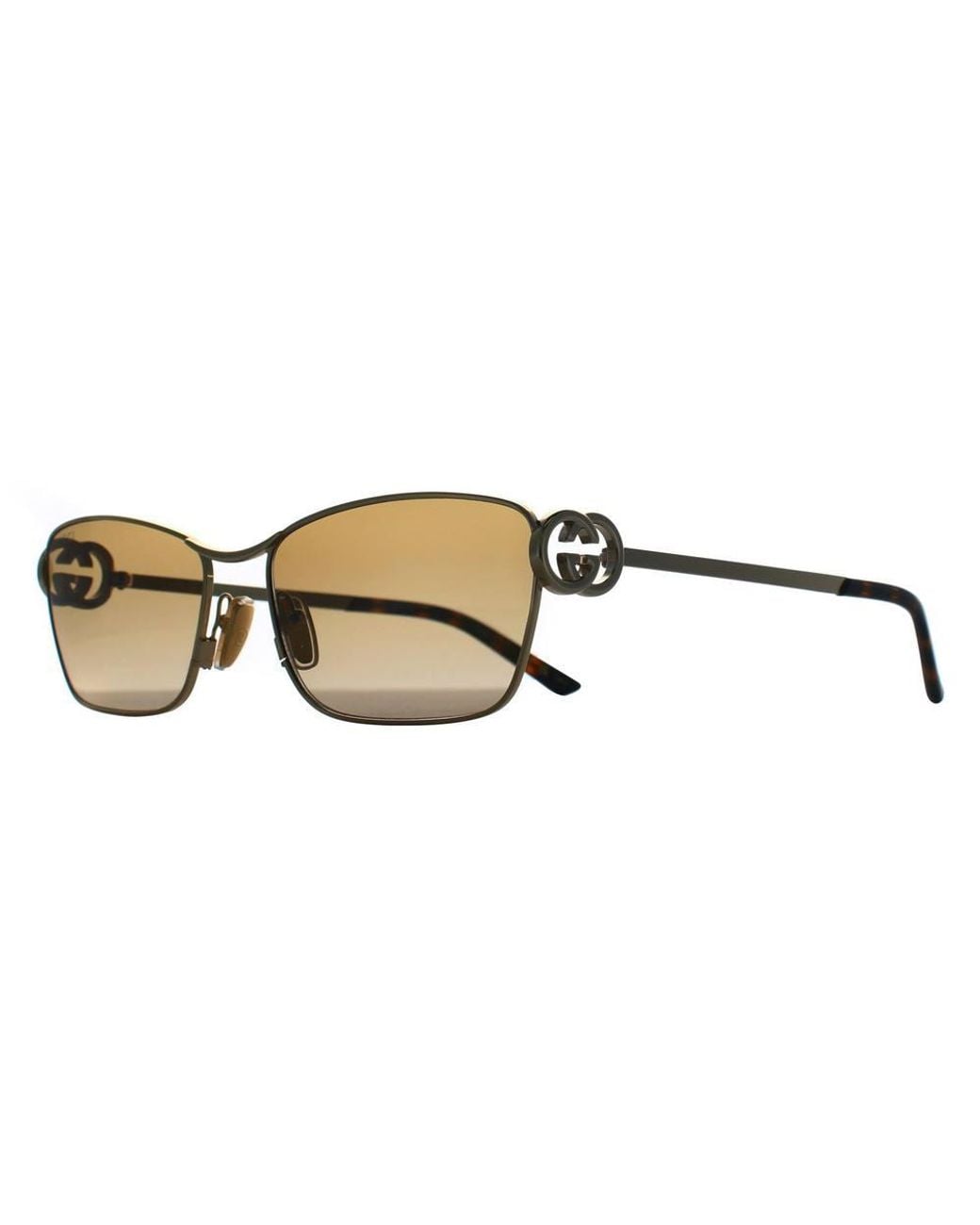 Gucci Brown Rectangle Gradient Gg2045S