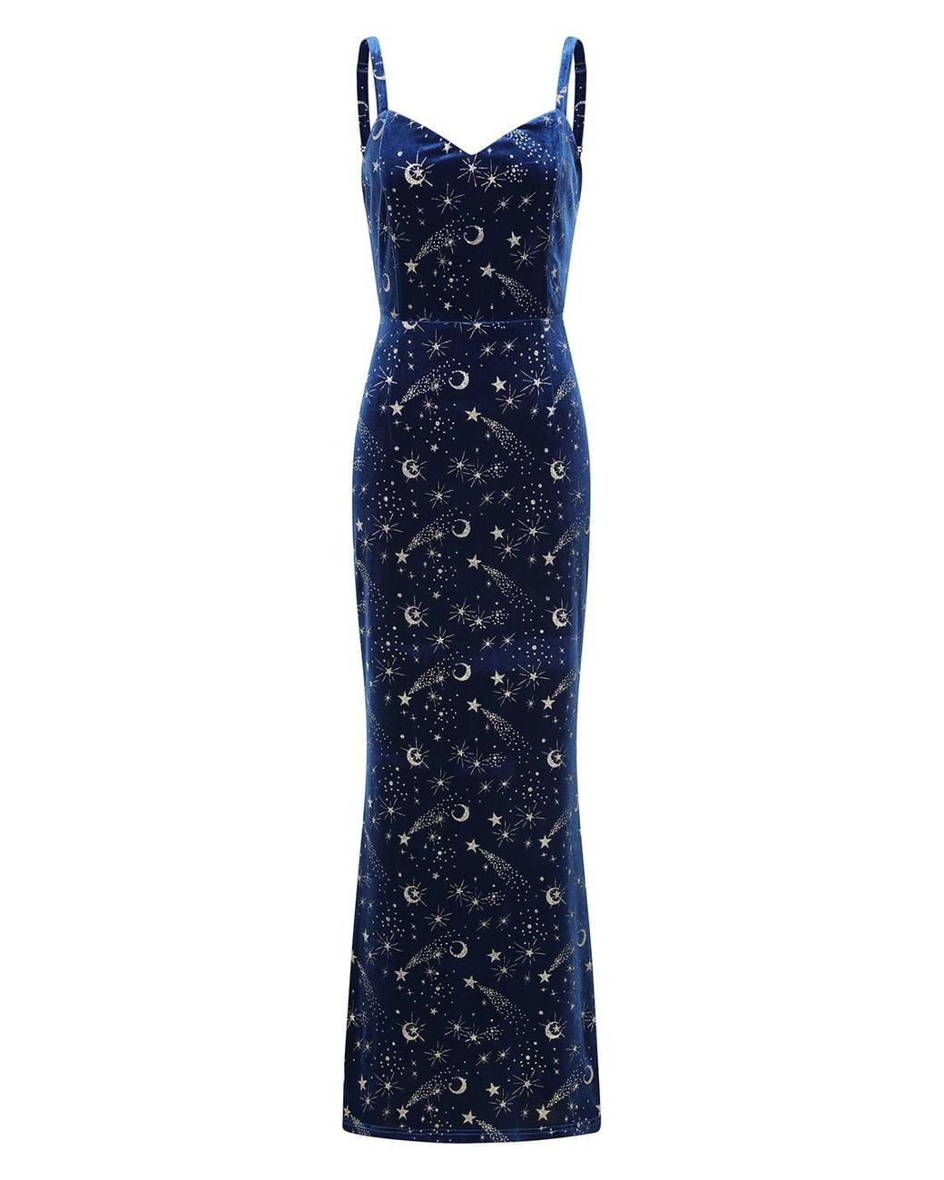 Banned Retro Blue Gloria Celestial Swing Dress