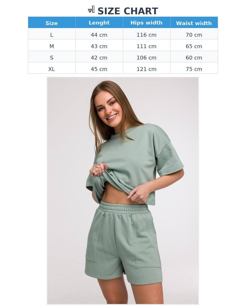 Love Lace Green High Waist Elastic Pocket Summer Shorts