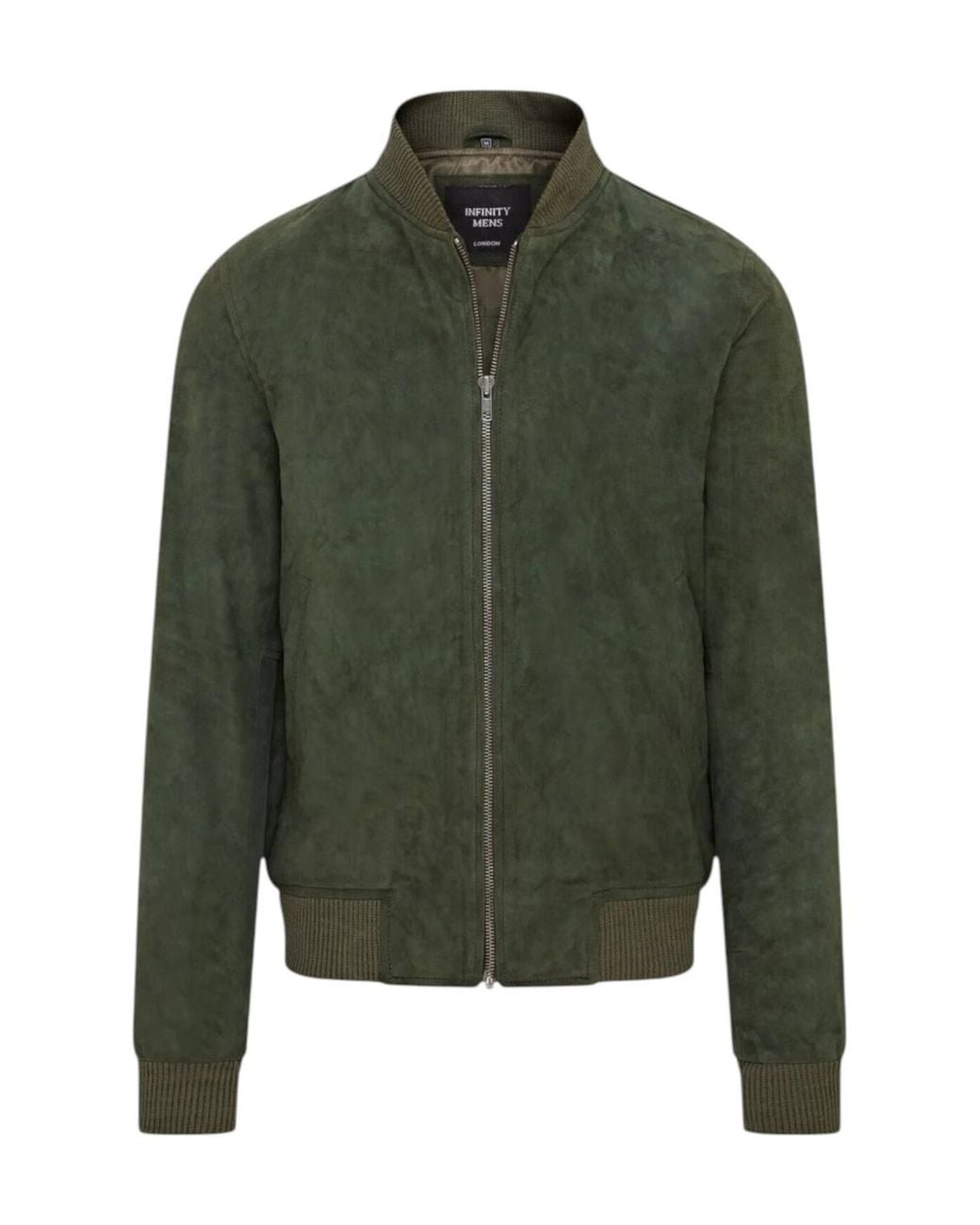 Infinity Leather Green Goat Suede Ma-1 Bomber Jacket-North for men