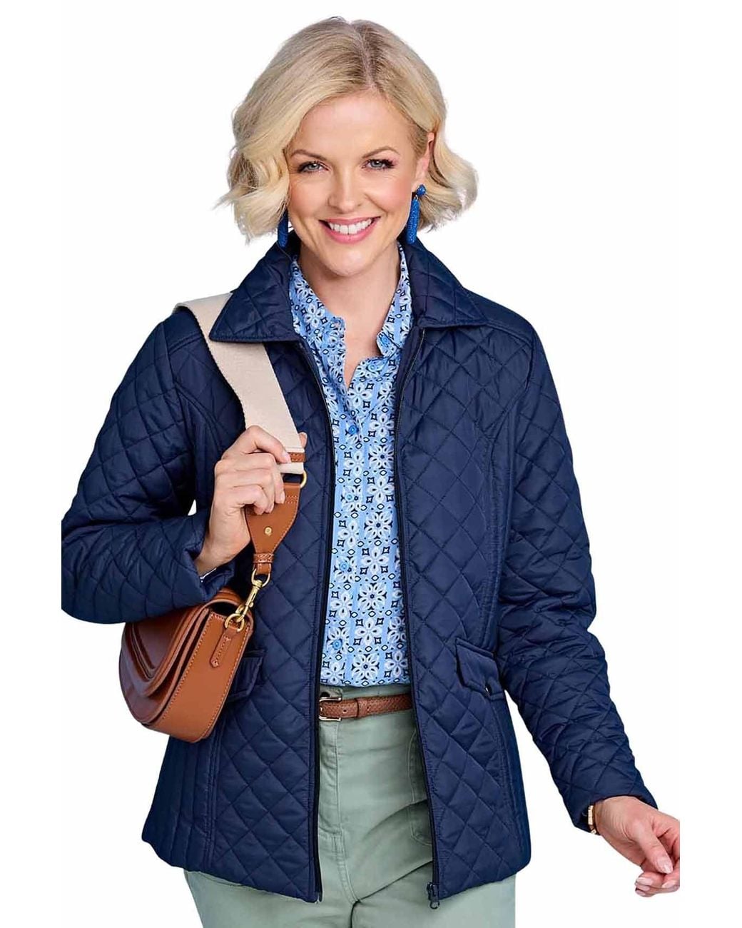 Chums Blue Diamond Quilted Showerproof Jacket