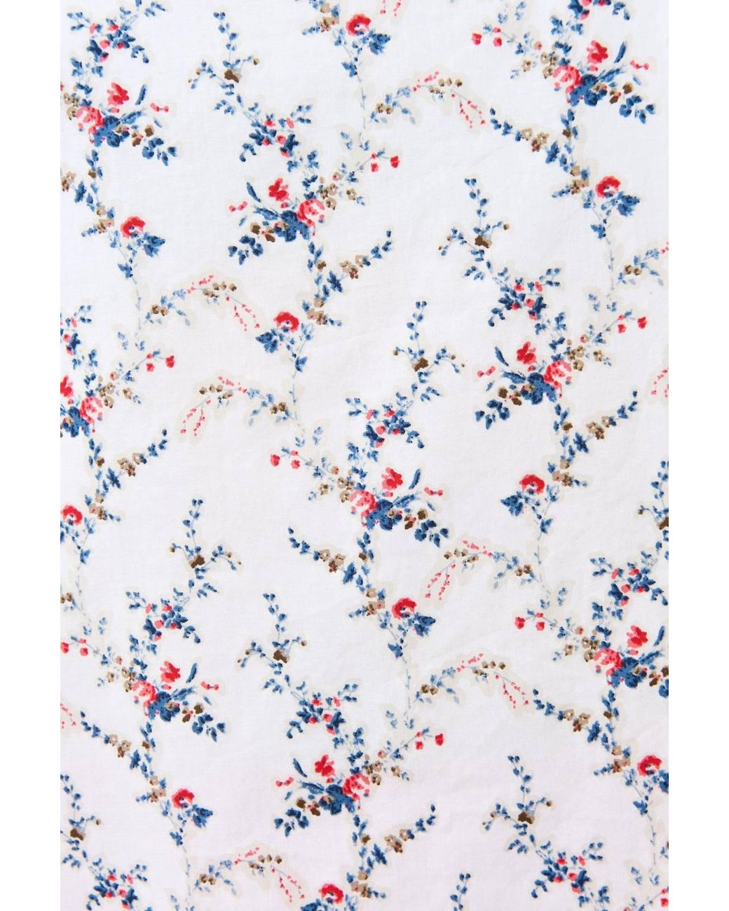 Louche White Cosima Regency Print Frill V-Neck Mini Dress
