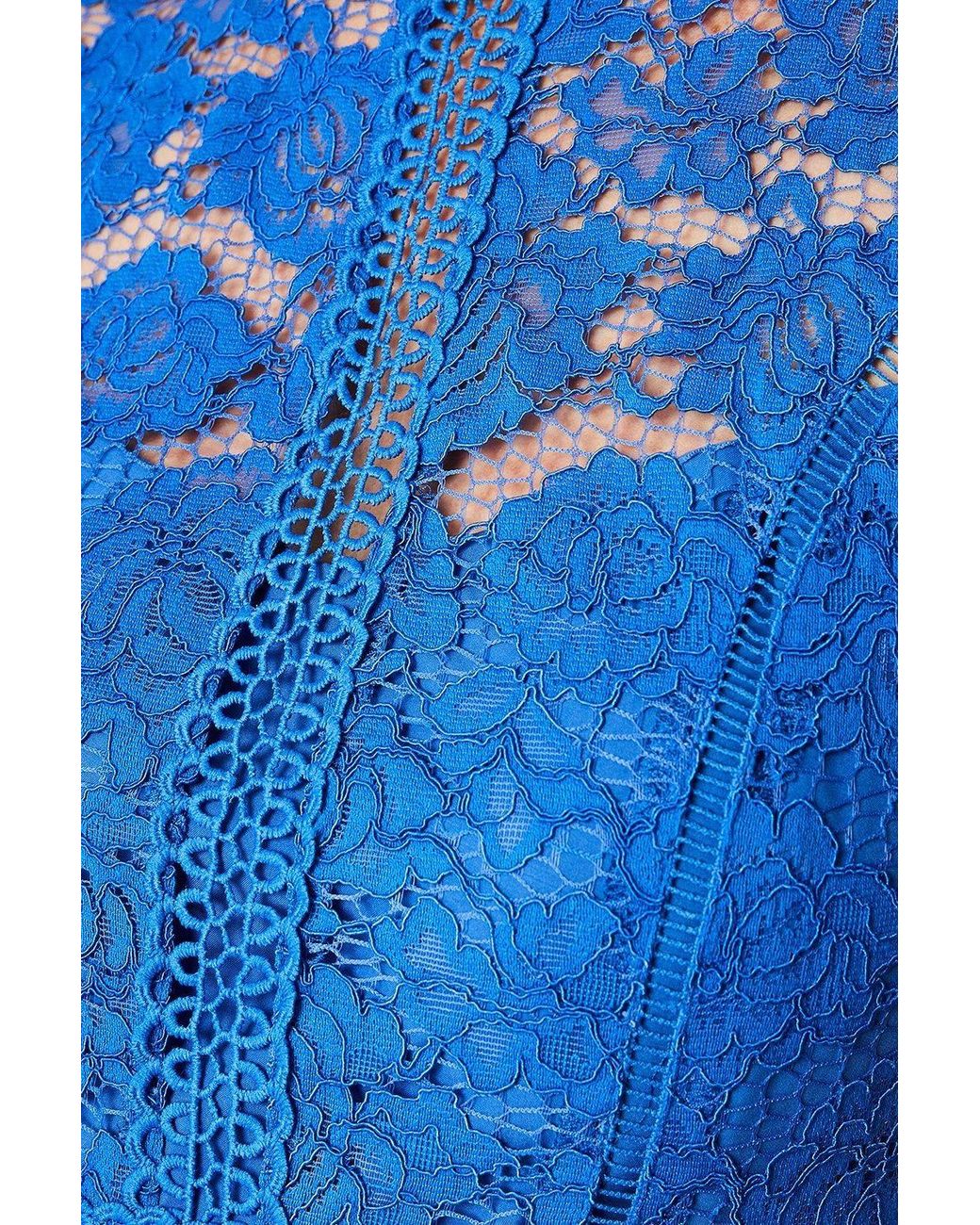 Wallis Blue Lace Fit & Flare Midi Dress