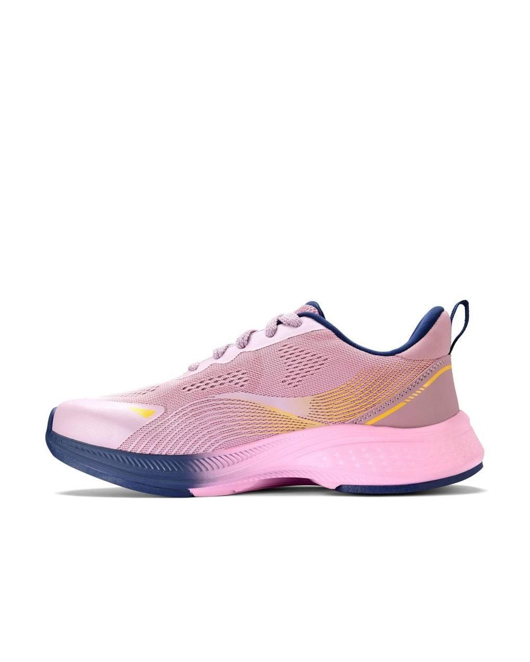 Clarks Pink Lumen Lace Youth Dusty Trainers, Lace Up
