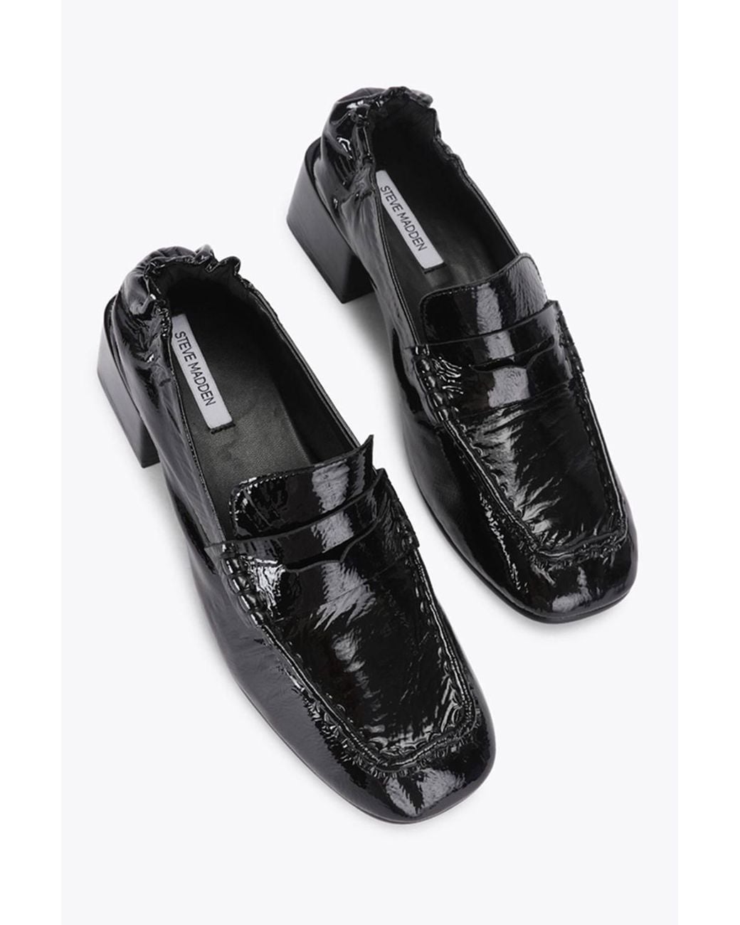 Steve Madden Black 'Estee Leather' Leather Flats