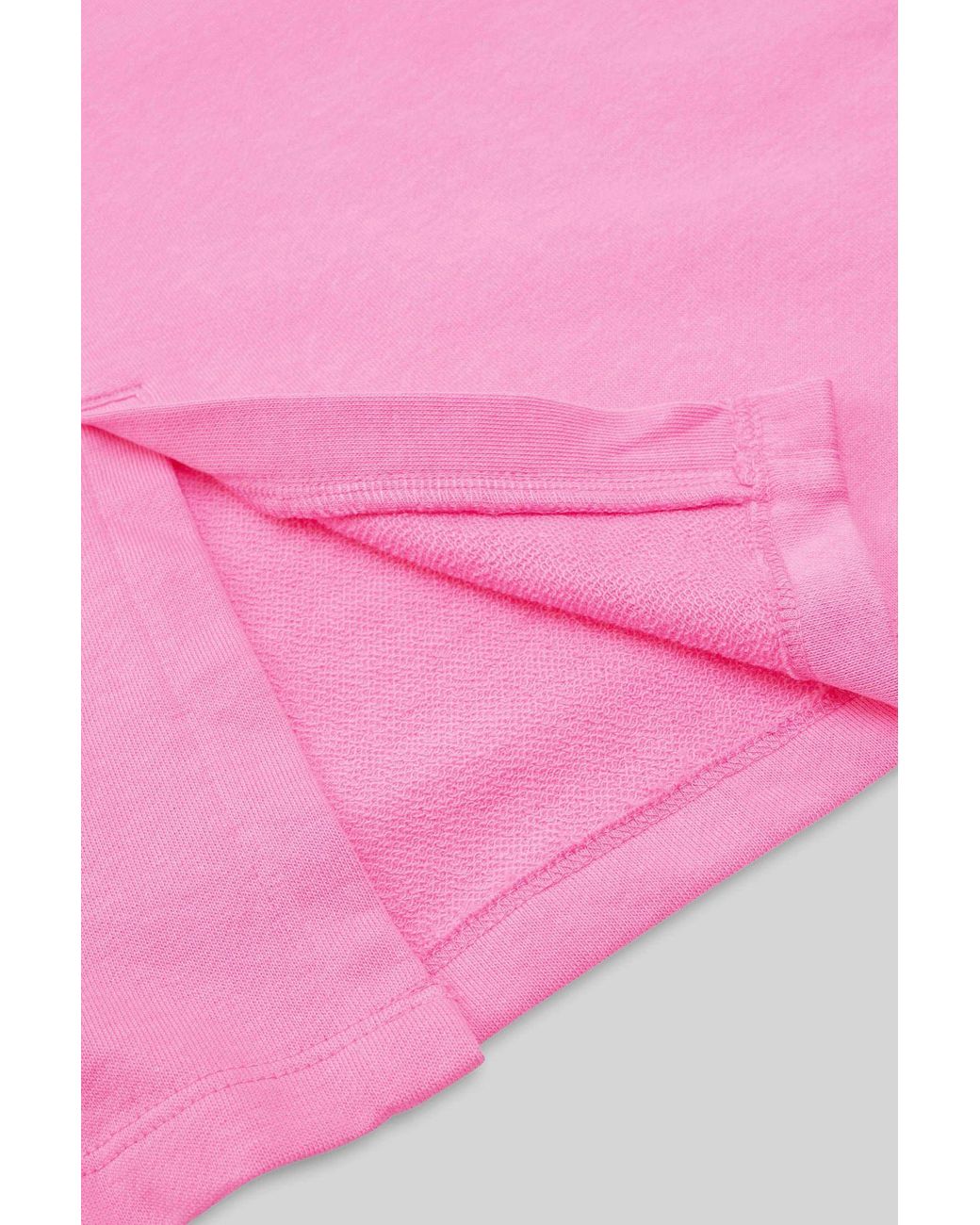 Enorsia Pink Split-Back Terry Jersey Midi Skirt