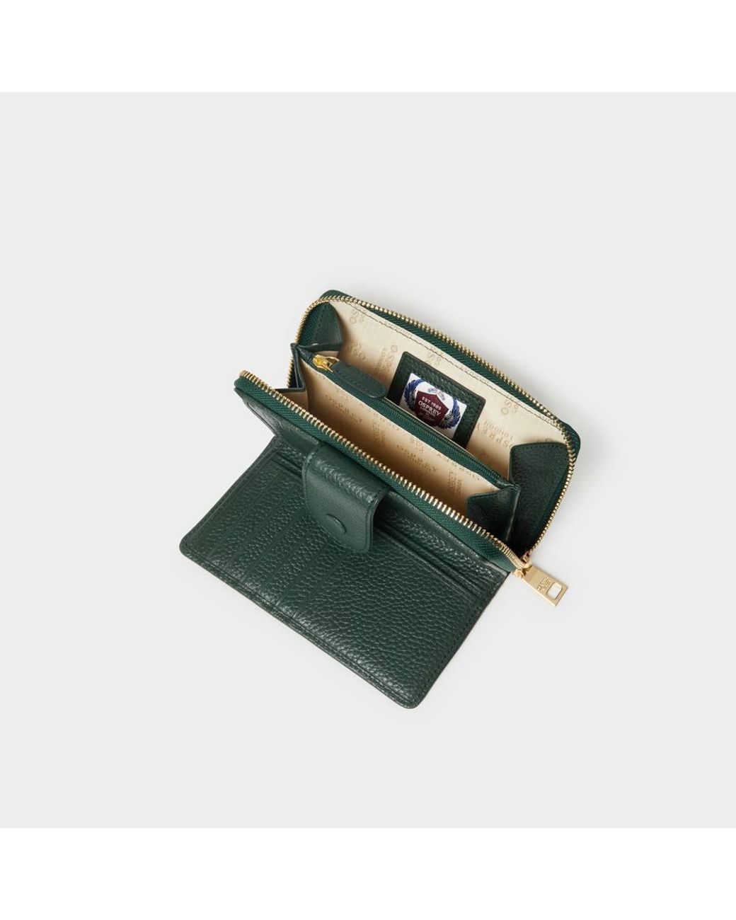 Osprey Green The Core Medium Leather Popper Matinee Purse