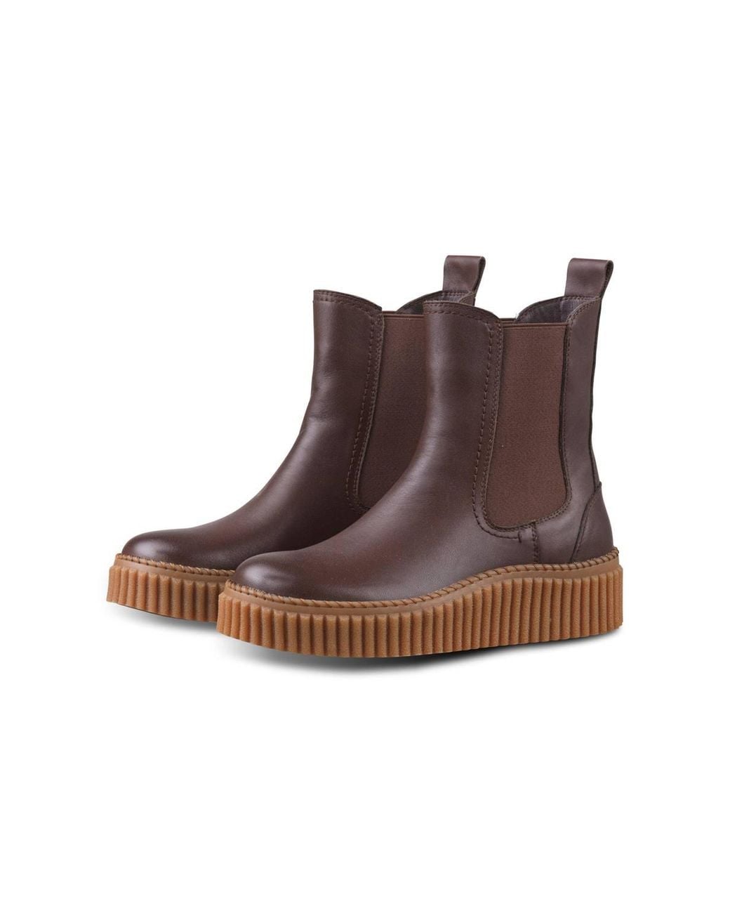Ilse Jacobsen Brown Chelsea Boots Clay