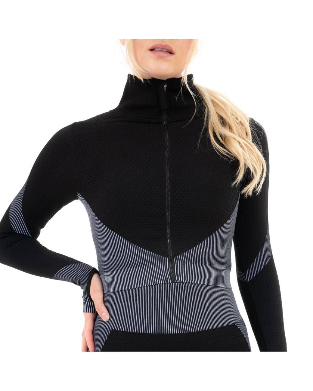 Smart Living Black Lightweight & Versatile Zipper Jacket With Thumb Hole