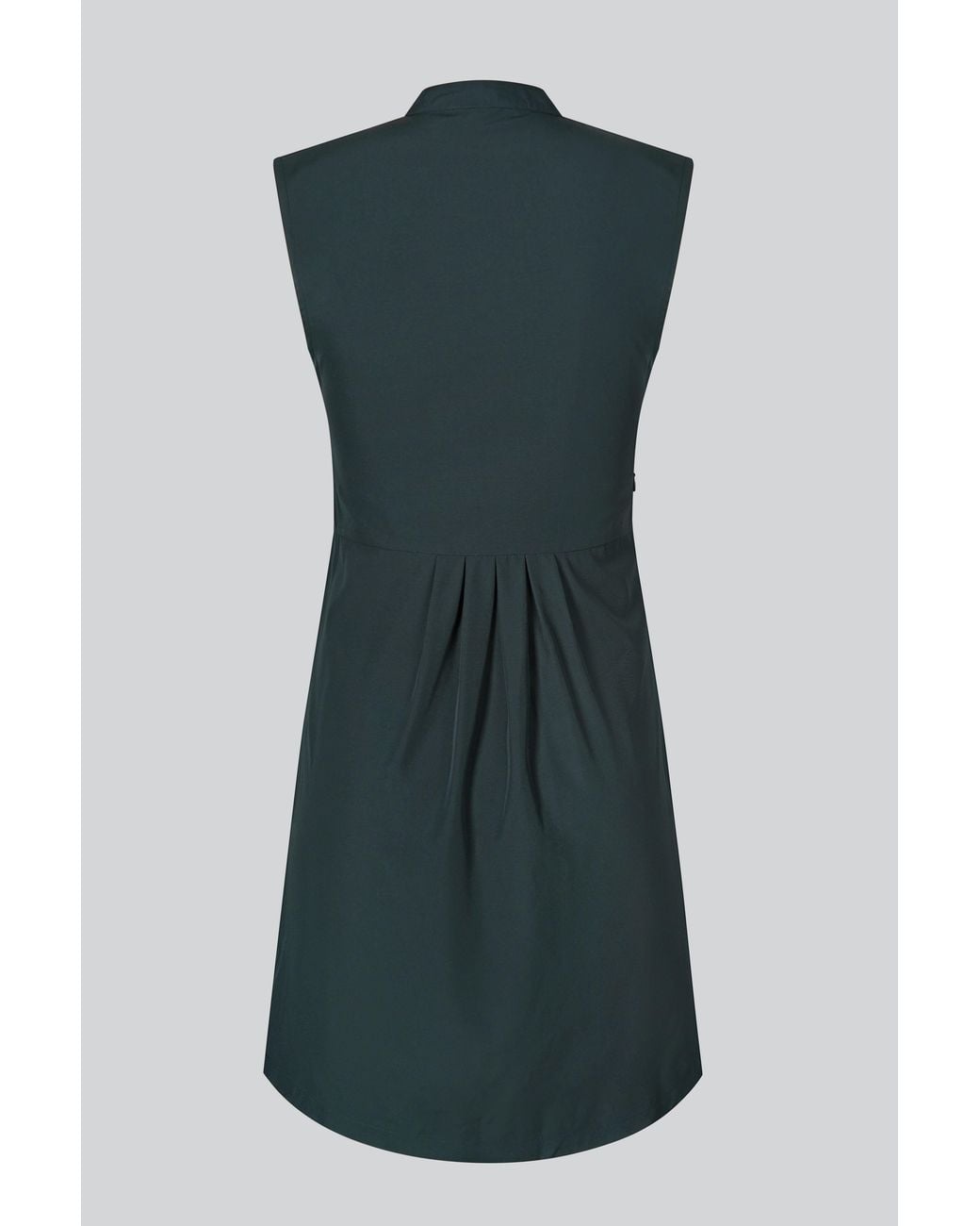 Enorsia Blue Band Collar Sleeveless Chettle Dress