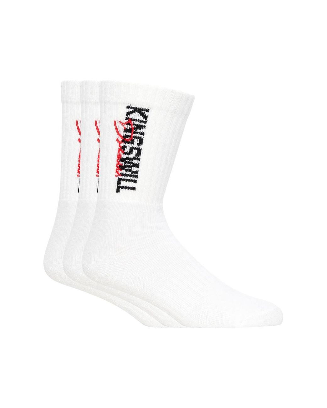 Kings Will Dream White Bilkie Sports Socks 3 Pack for men