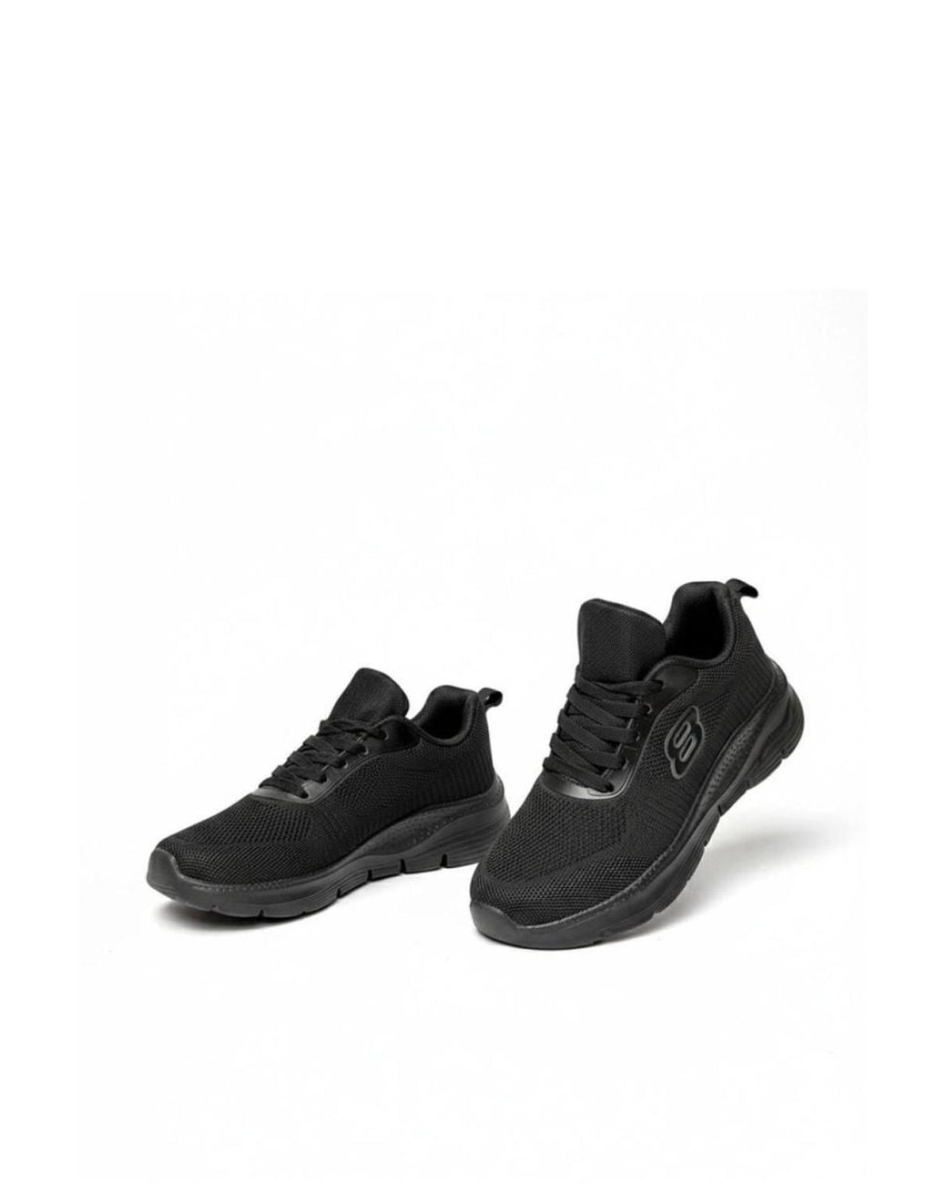 KDMD Blue Sport Shoes Fabric Breathable Platform Comfort Low Lace Up