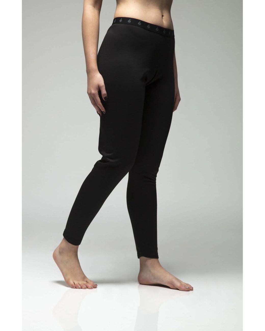 Heat Holders Black Fleece Lined Base Layer Thermal Long John Bottoms