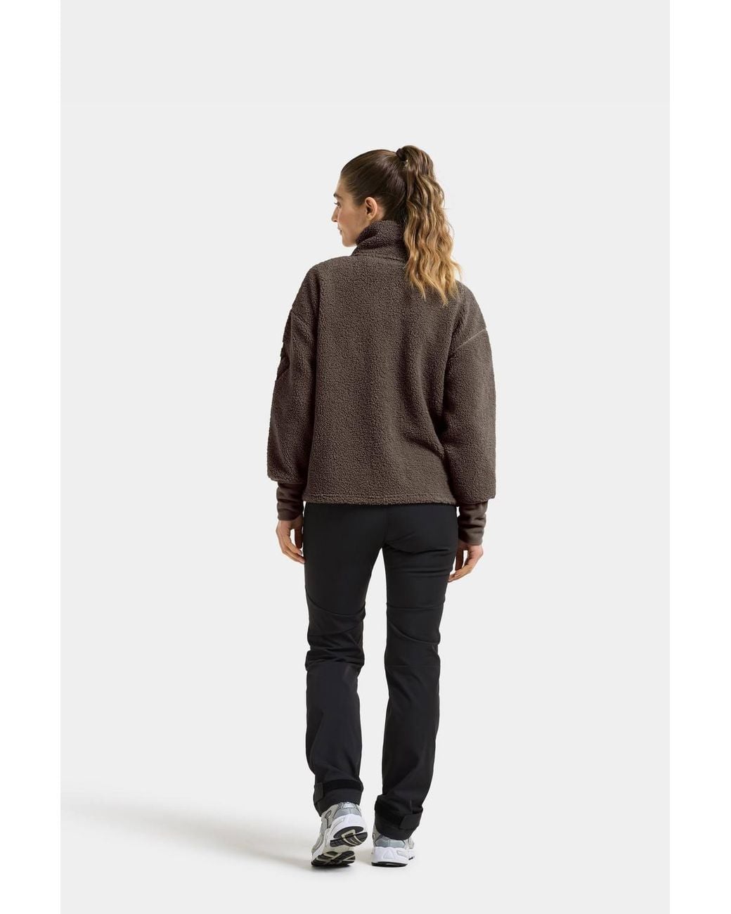Didriksons Brown Melissa Teddy Fleece Full-Zip