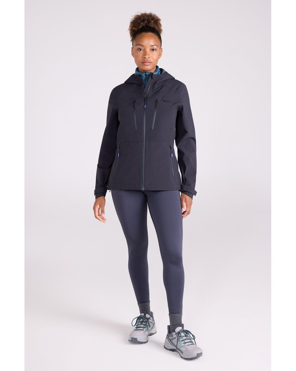 Mountain Warehouse Blue 'Rainstorm' Lightweight Breathable Comfy 2.5 Layer Waterproof Jacket
